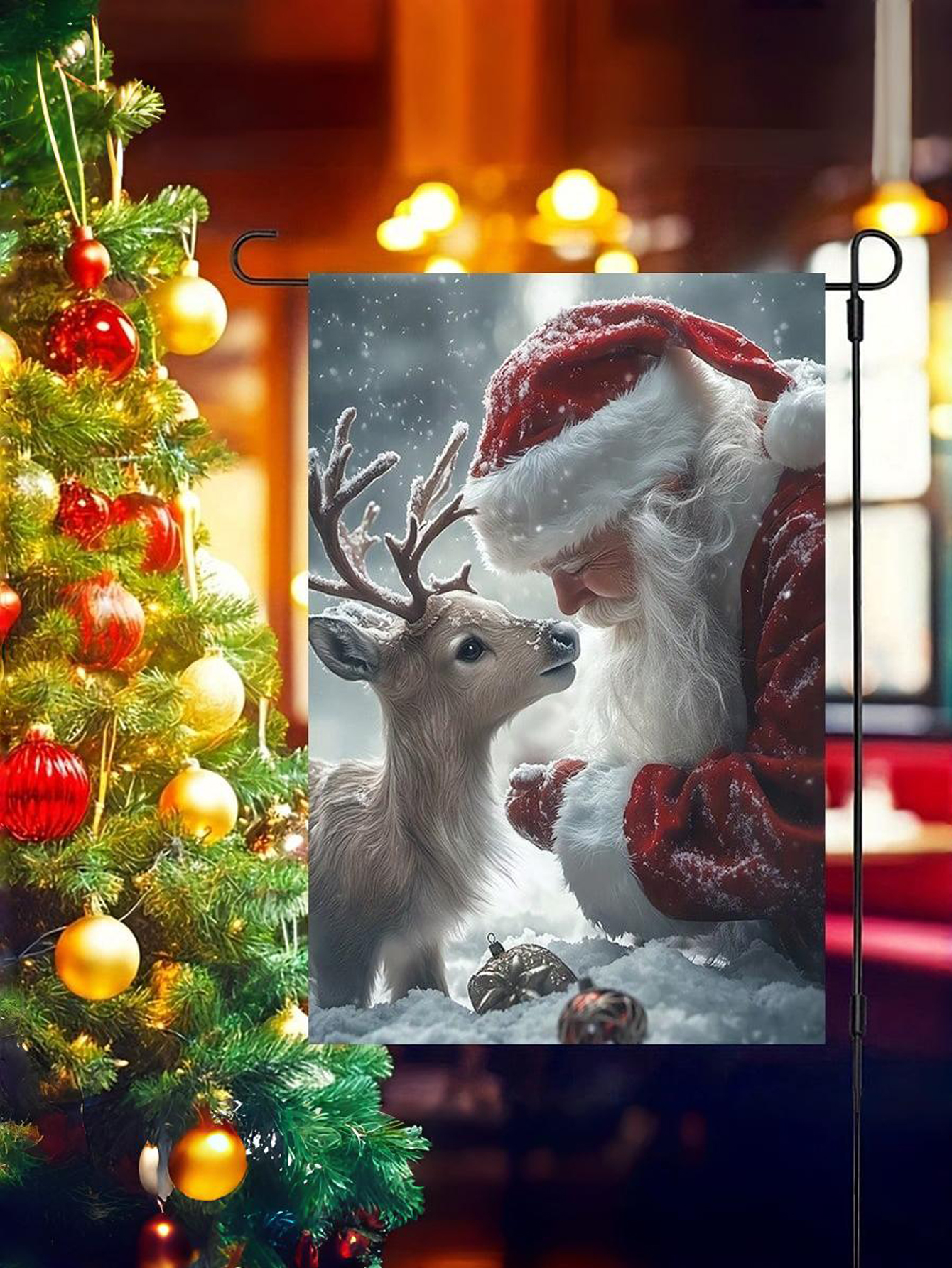 Custom Christmas Outdoor Garden Flag（Not lnclude Flagpole）